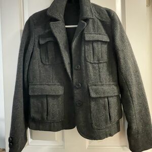 American Eagle Outfitters Charcoal Military Jacket